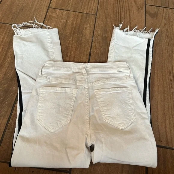 MOTHER Insider Crop Step Fray Whipping the Racer Size 25 - Picture 5 of 5